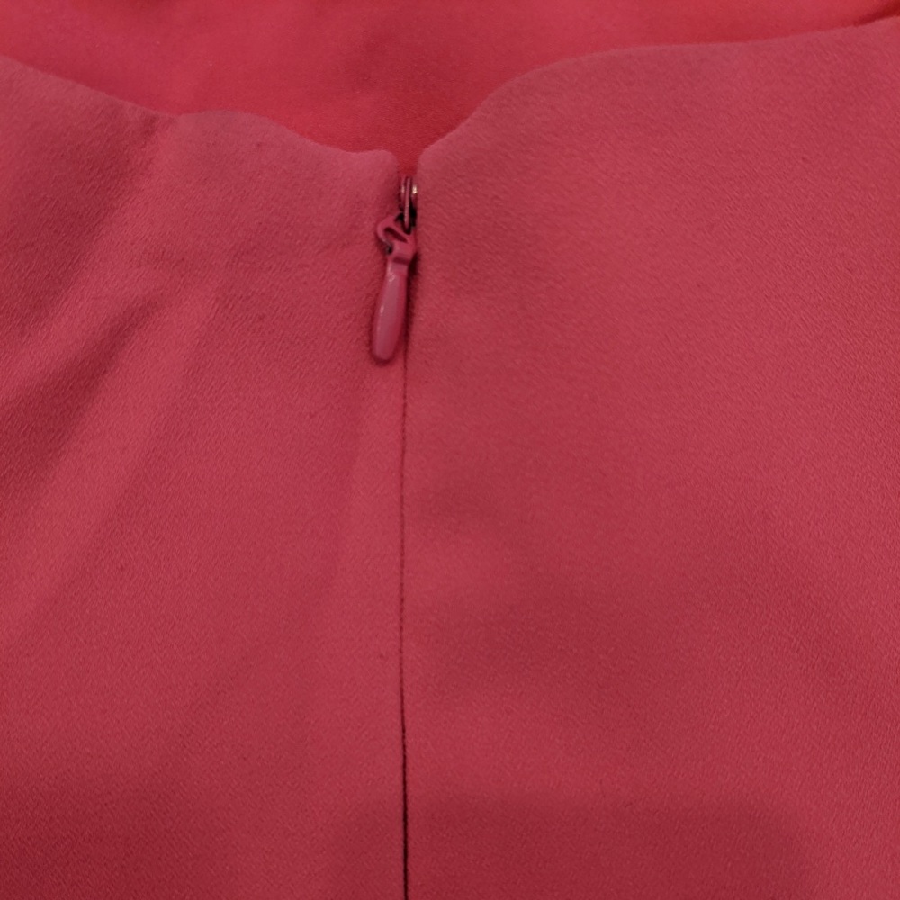 HALSTON Dress Barbie Pink Draped Crepe Ruffle Pretty & Strapless NEW Sz 2 - Picture 7 of 10